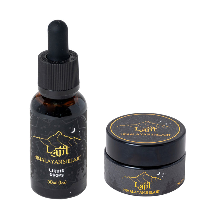 Lajit Gold Himalayan Shilajit Liquid + Resin Bundle