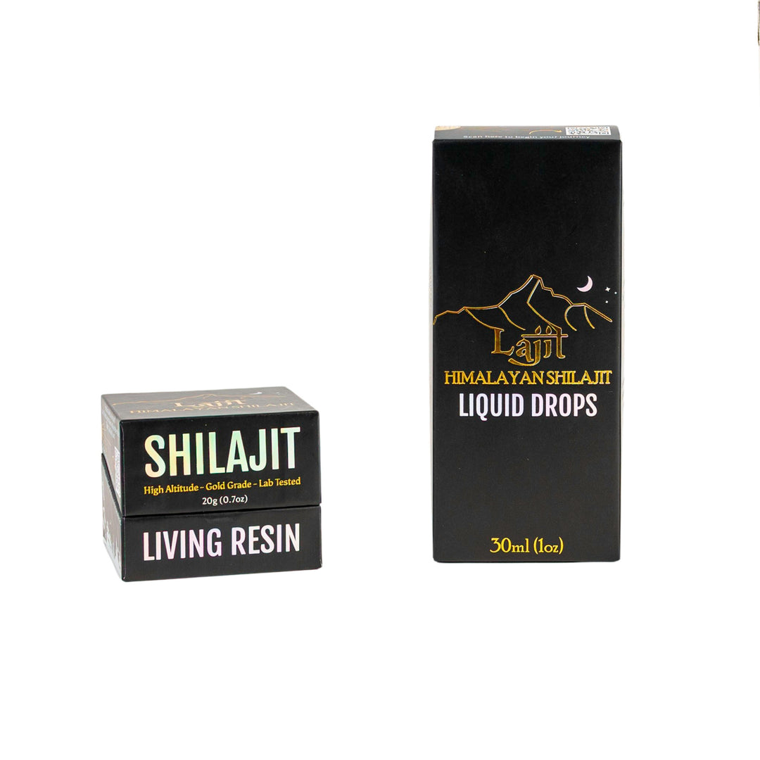 Lajit Gold Himalayan Shilajit Liquid + Resin Bundle