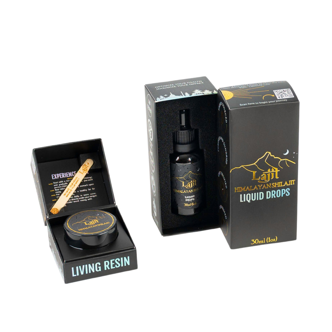 Lajit Gold Himalayan Shilajit Liquid + Resin Bundle
