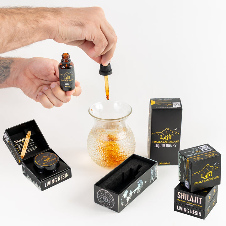 Lajit Gold Himalayan Shilajit Liquid + Resin Bundle