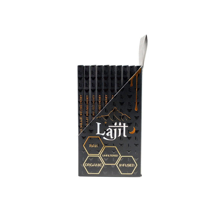 Lajit Gold Shilajit Infused Honey Sticks (10 pack)