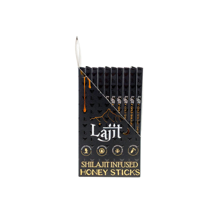 Lajit Gold Shilajit Infused Honey Sticks (10 pack)