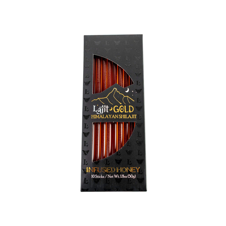 Lajit Gold Shilajit Infused Honey Sticks (10 pack)