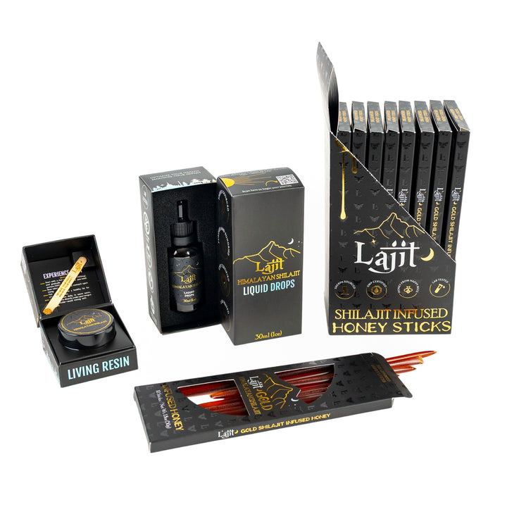 Lajit Gold Shilajit Infused Honey Sticks (10 pack)