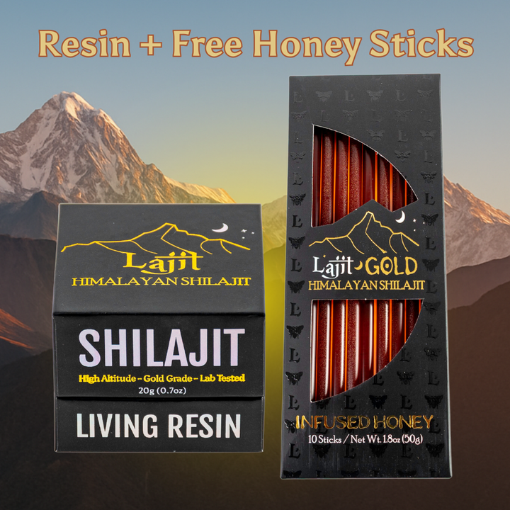 Shilajit Resin + Free Infused Honey Sticks