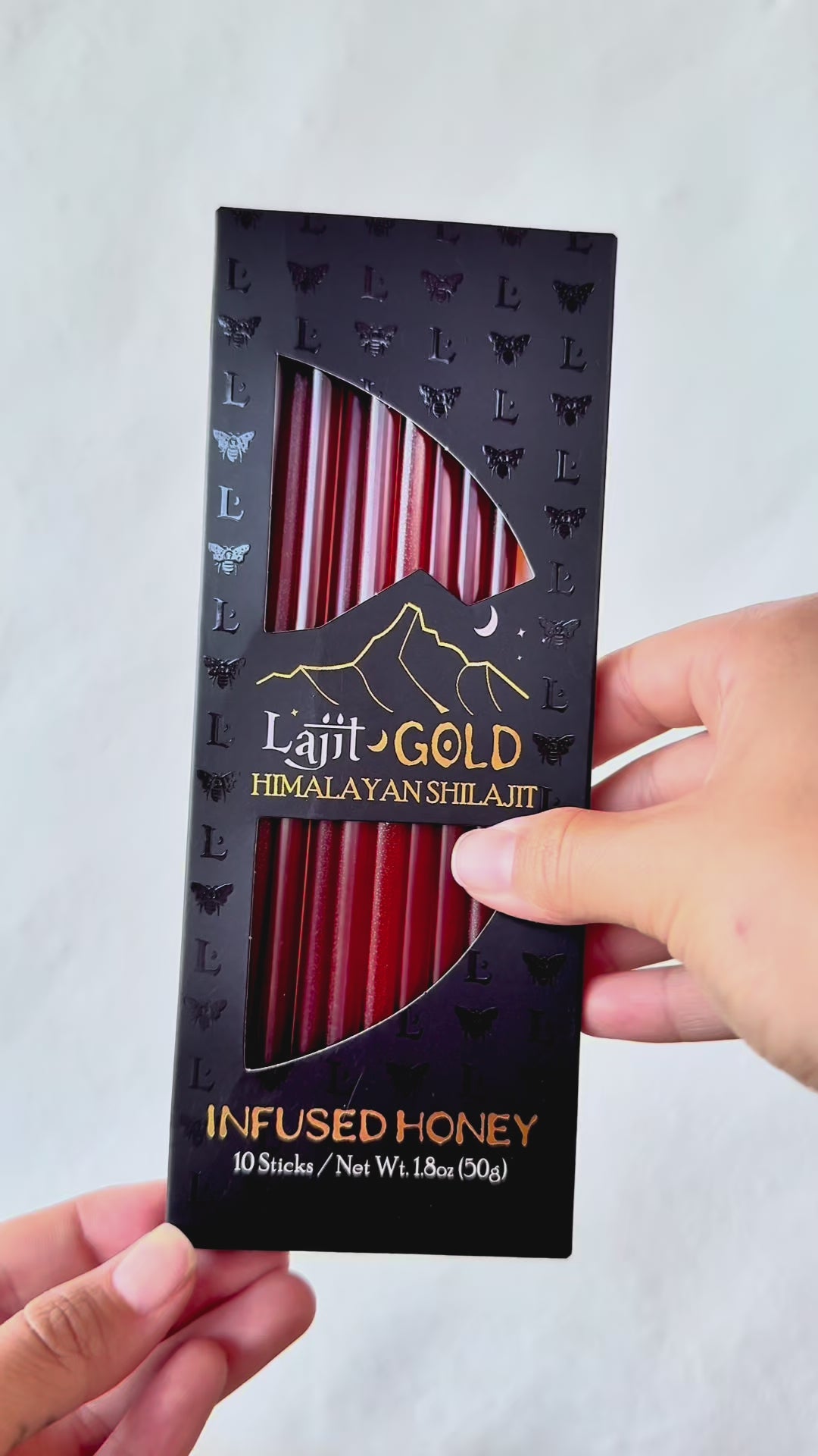Lajit Gold Shilajit Infused Honey Sticks (10 pack)